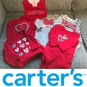 Brand New Set of 5 + Bib Onesies Bundle (3 Months)